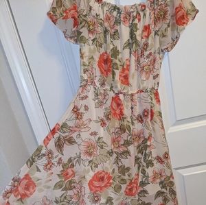 High-low coldshoulder dress